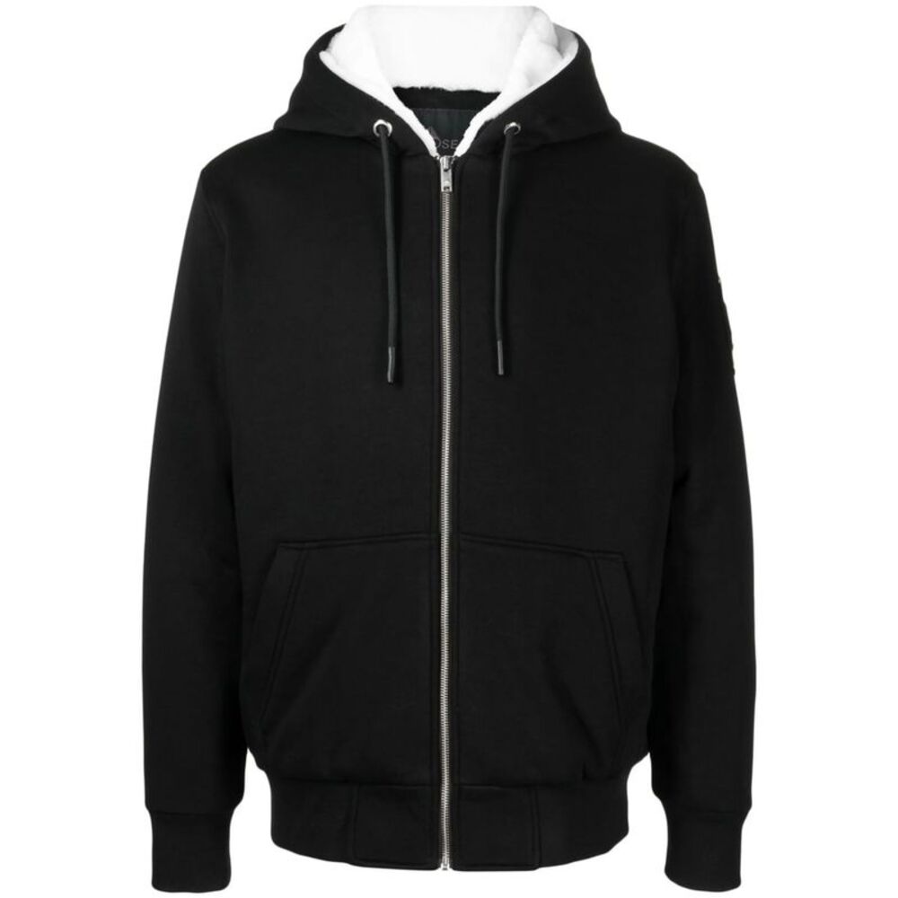 Moose Knuckles Black Jackets - Hooded Jackets Men